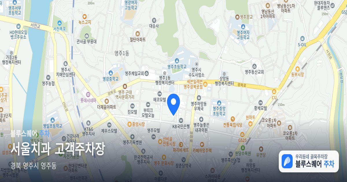 서울치과 고객주차장 위치 지도