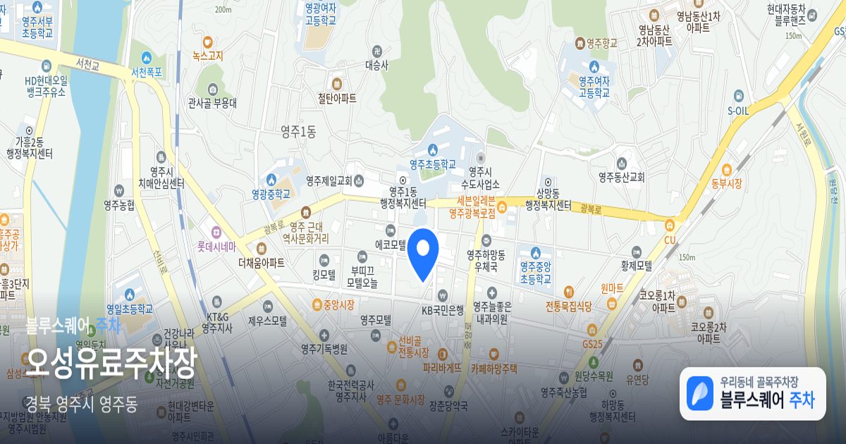 오성유료주차장 위치 지도