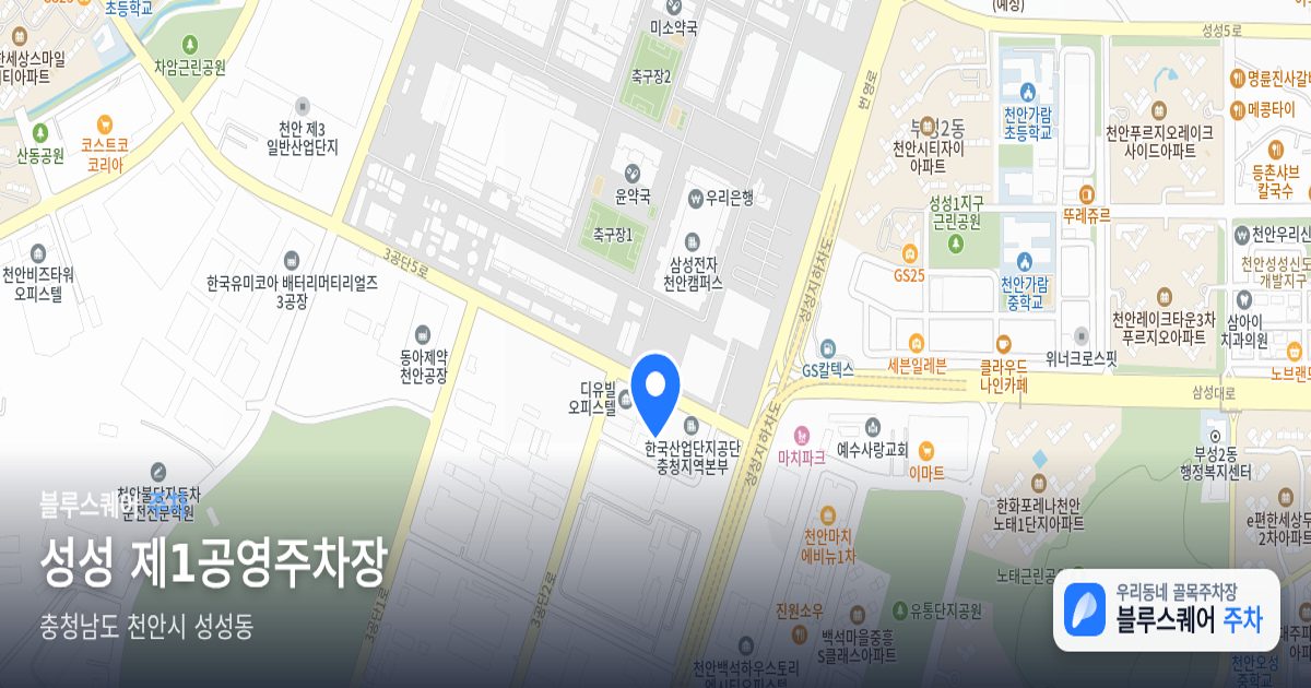 성성 제1공영주차장 위치 지도
