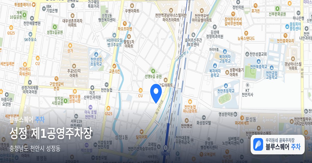 성정 제1공영주차장 위치 지도