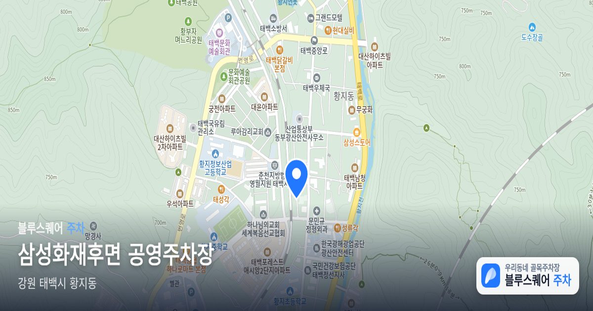 삼성화재후면 공영주차장 위치 지도