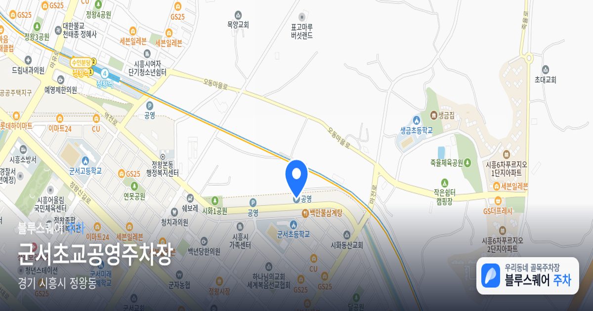 군서초교공영주차장 위치 지도