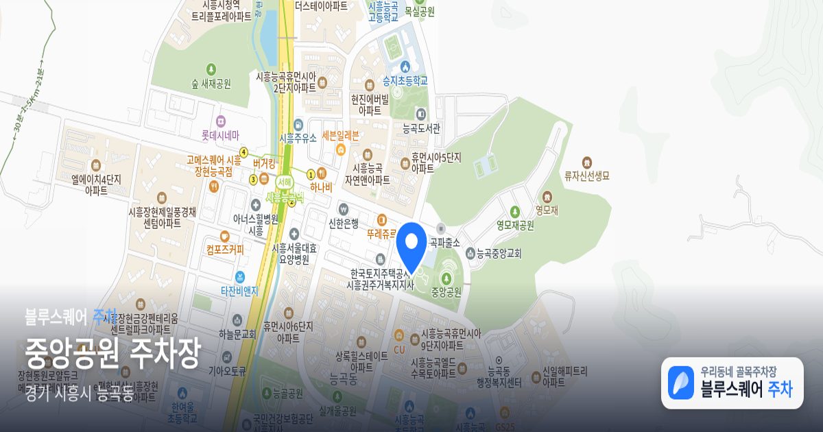 중앙공원 주차장 위치 지도