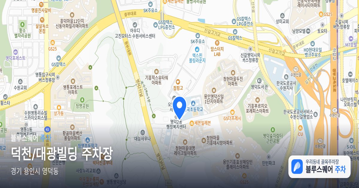 덕천/대광빌딩 주차장 위치 지도