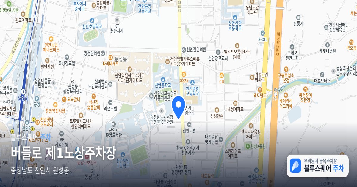 버들로 제1노상주차장 위치 지도