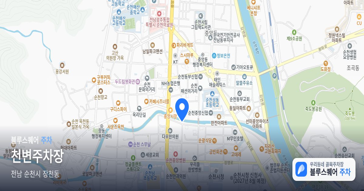 천변주차장 위치 지도