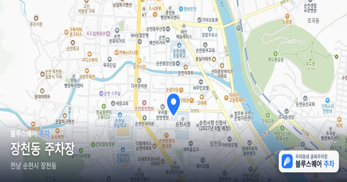 장천동 주차장 위치 지도