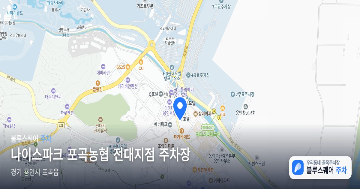 나이스파크 포곡농협 전대지점 주차장 위치 지도