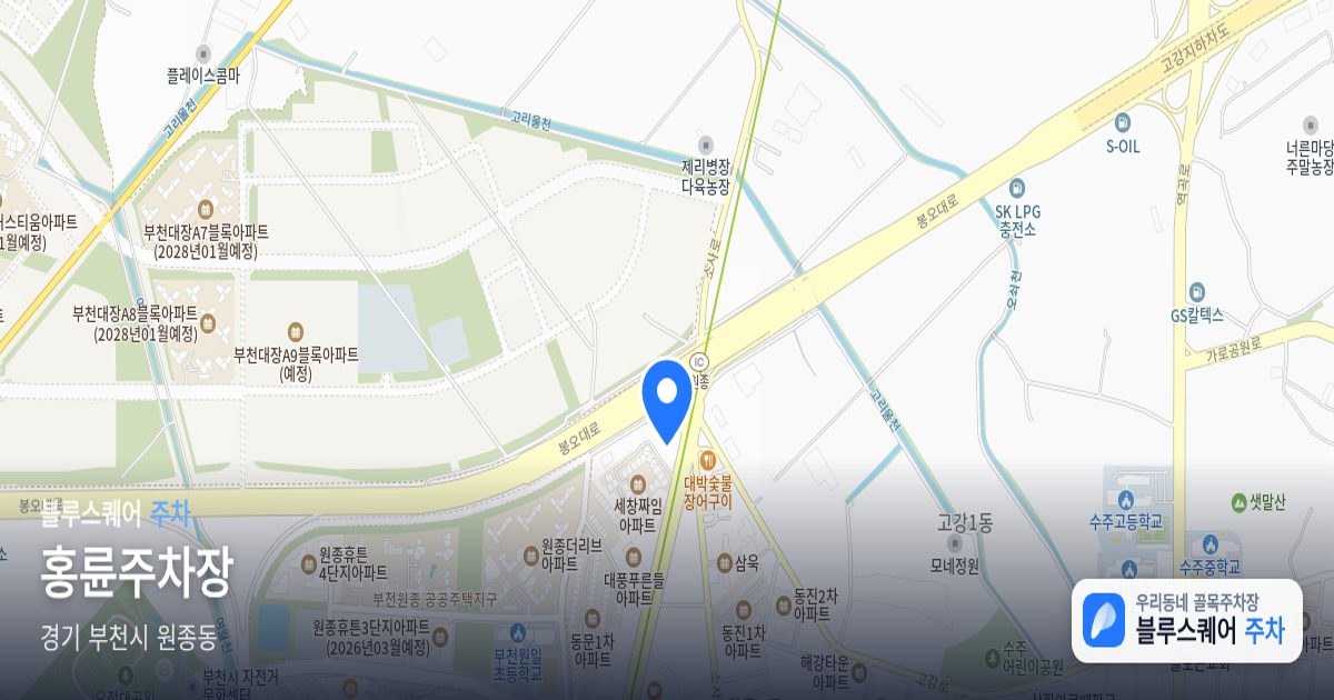 홍륜주차장 위치 지도