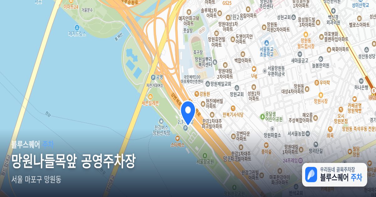 망원나들목앞 공영주차장 위치 지도