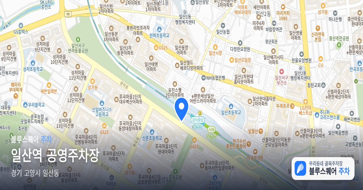 일산역 공영주차장 위치 지도