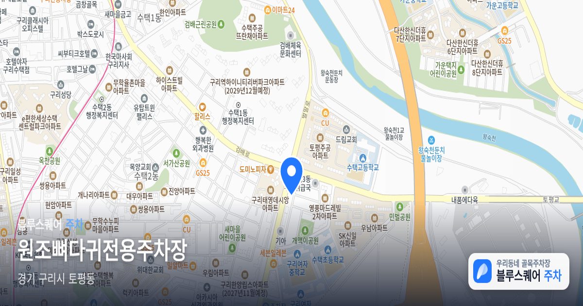 원조뼈다귀전용주차장 위치 지도