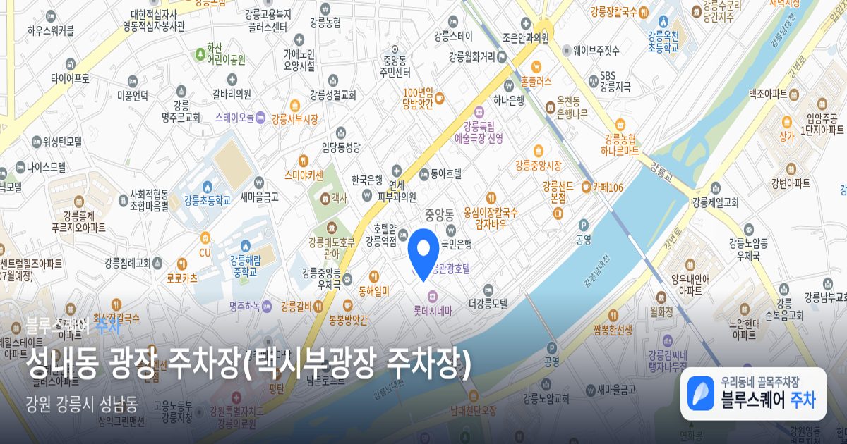 성내동 광장 주차장(택시부광장 주차장) 위치 지도