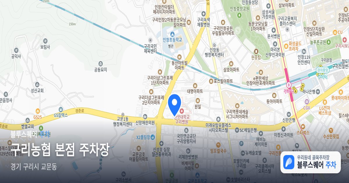 구리농협 본점 주차장 위치 지도