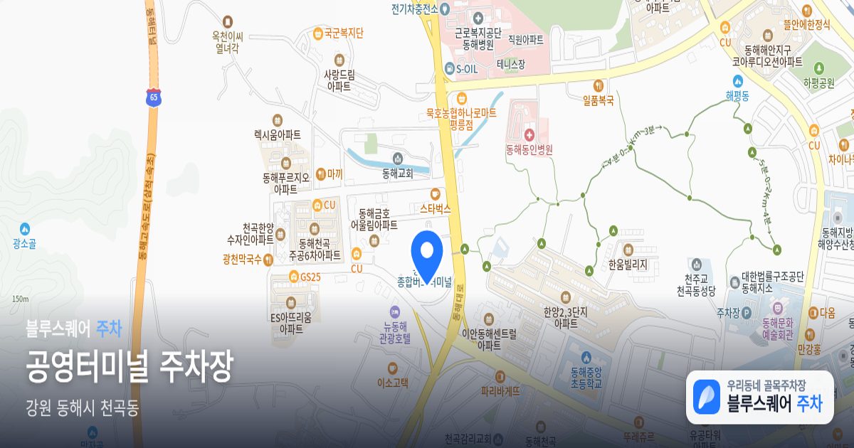 공영터미널 주차장 위치 지도