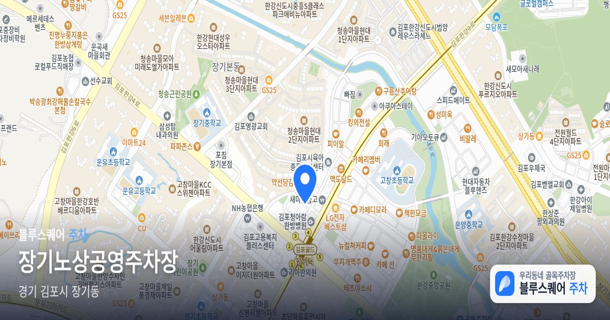 장기노상공영주차장 위치 지도