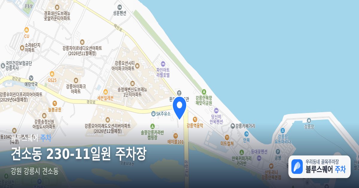 견소동 230-11일원 주차장 위치 지도