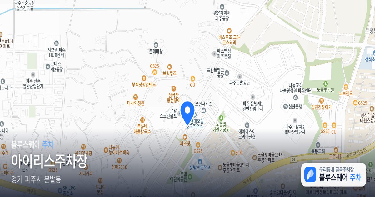 아이리스주차장 위치 지도
