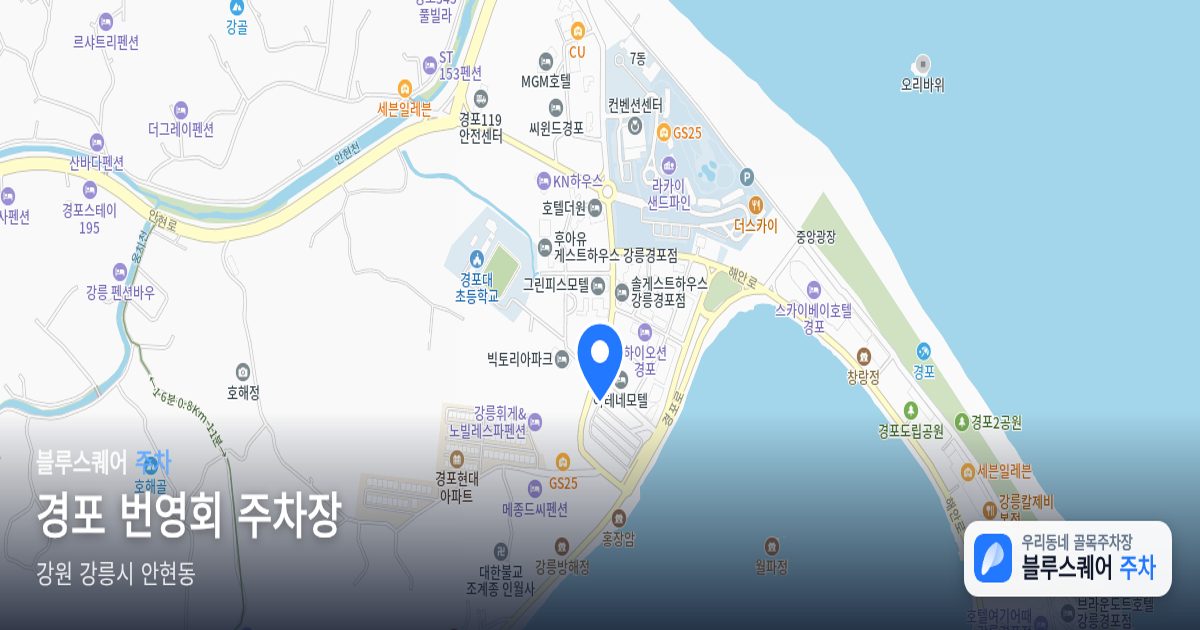 경포 번영회 주차장 위치 지도