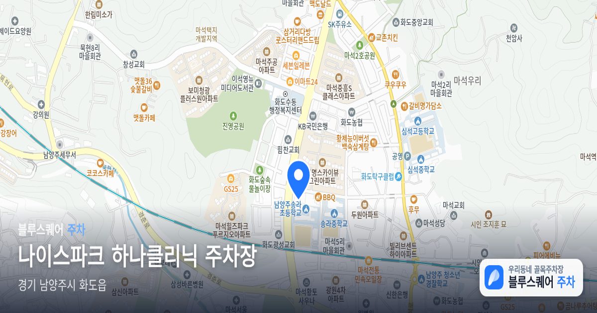 나이스파크 하나클리닉 주차장 위치 지도