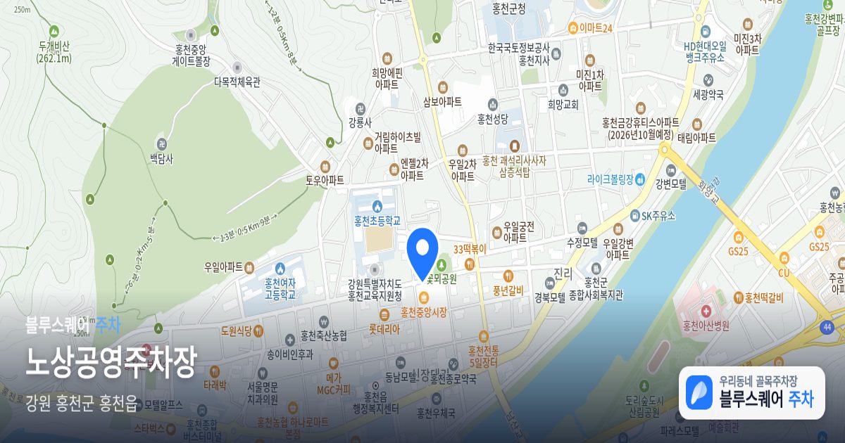 노상공영주차장 위치 지도