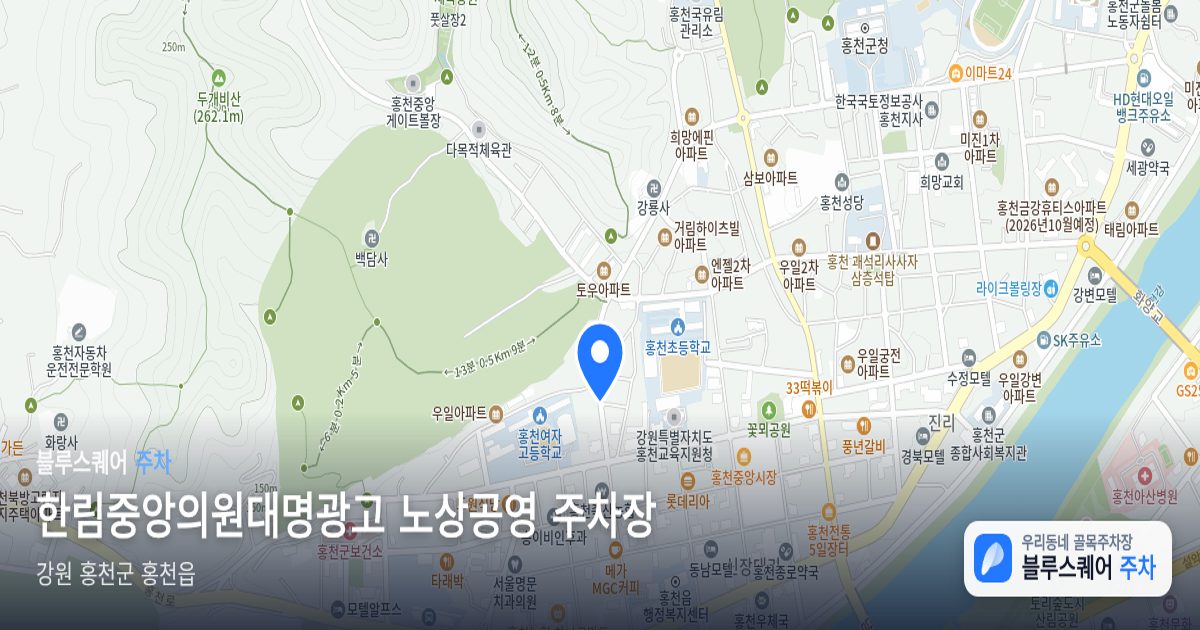 한림중앙의원대명광고 노상공영 주차장 위치 지도