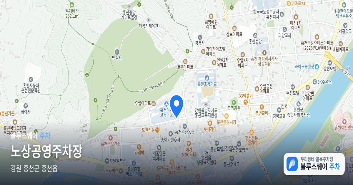 노상공영주차장 위치 지도