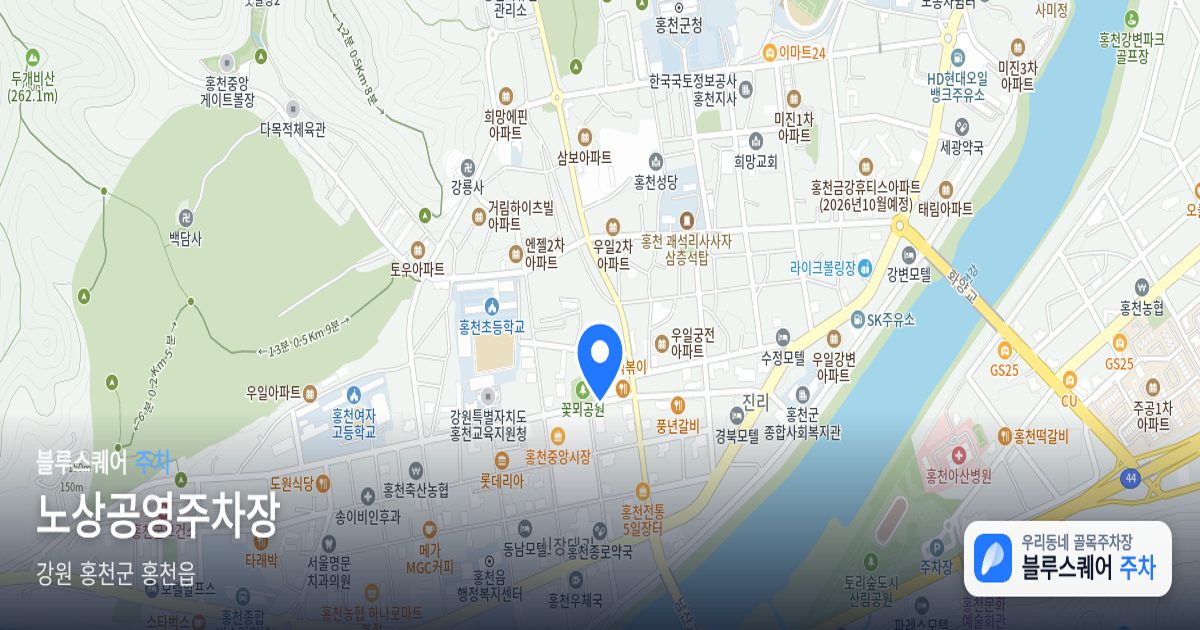 노상공영주차장 위치 지도