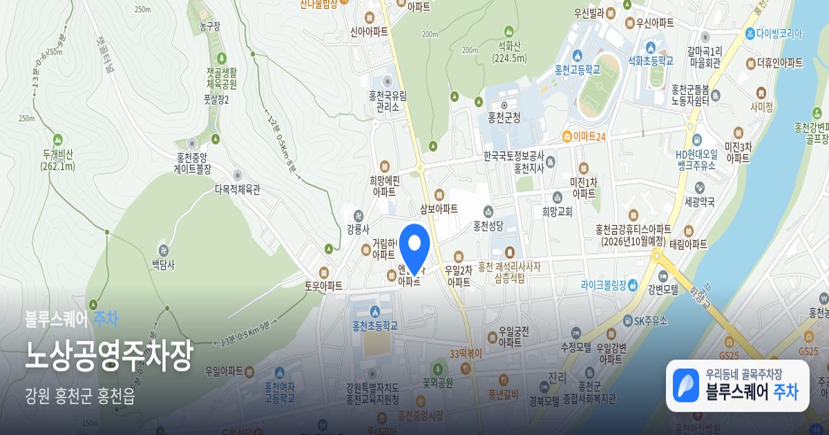 노상공영주차장 위치 지도