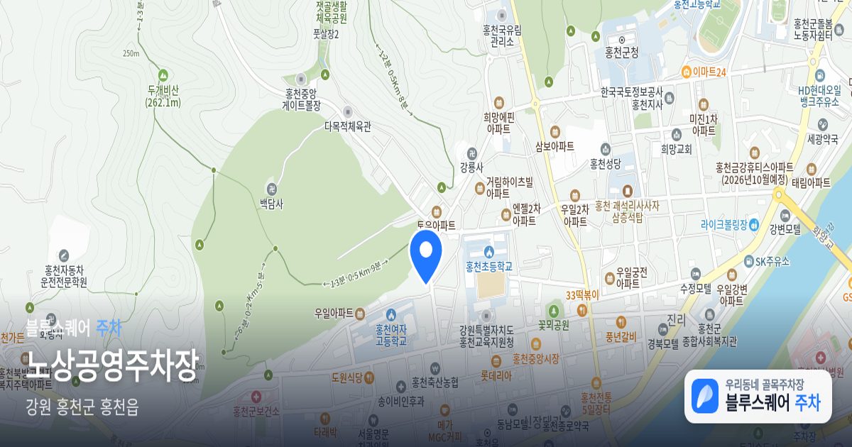 노상공영주차장 위치 지도