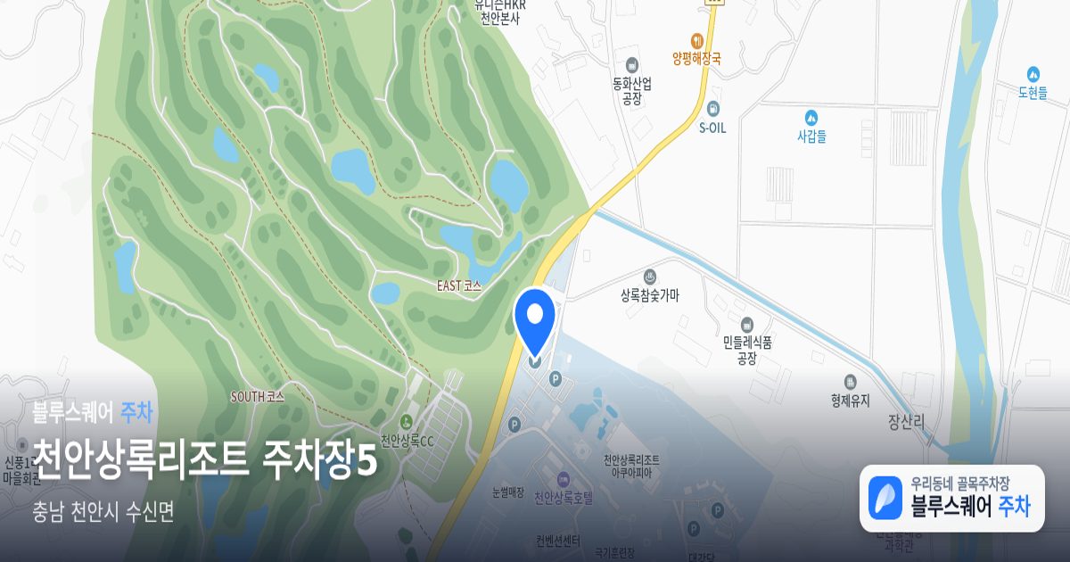 천안상록리조트 주차장5 위치 지도