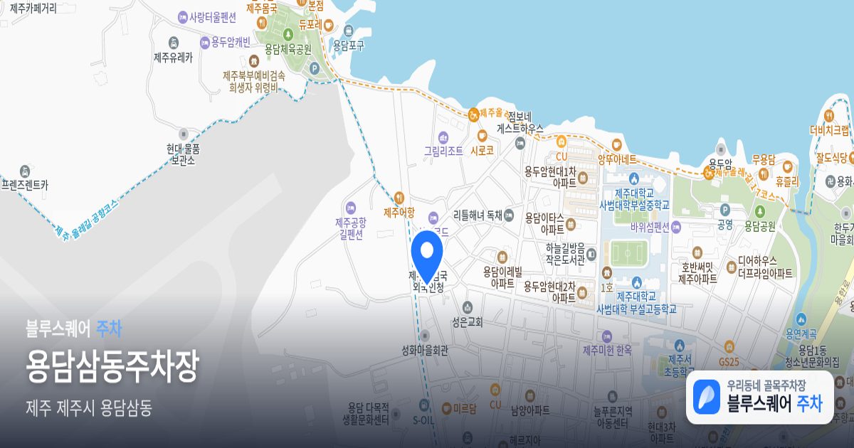 용담삼동주차장 위치 지도