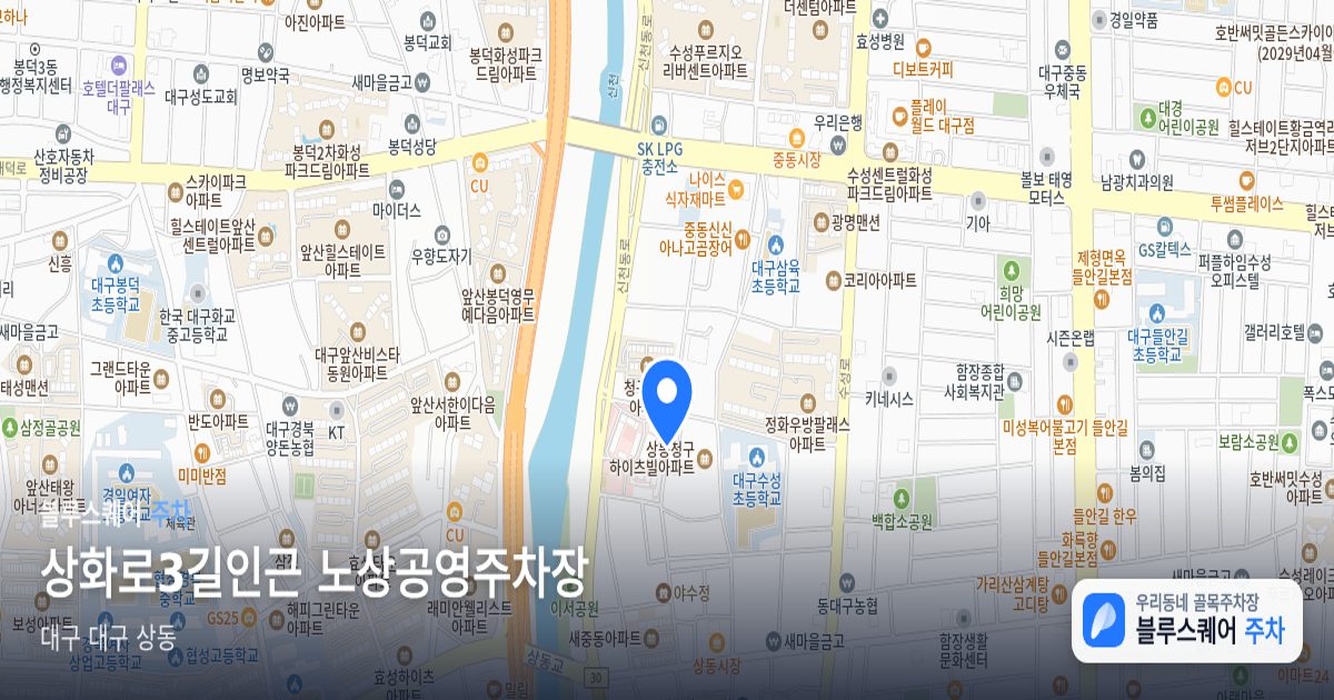 상화로3길인근 노상공영주차장 위치 지도