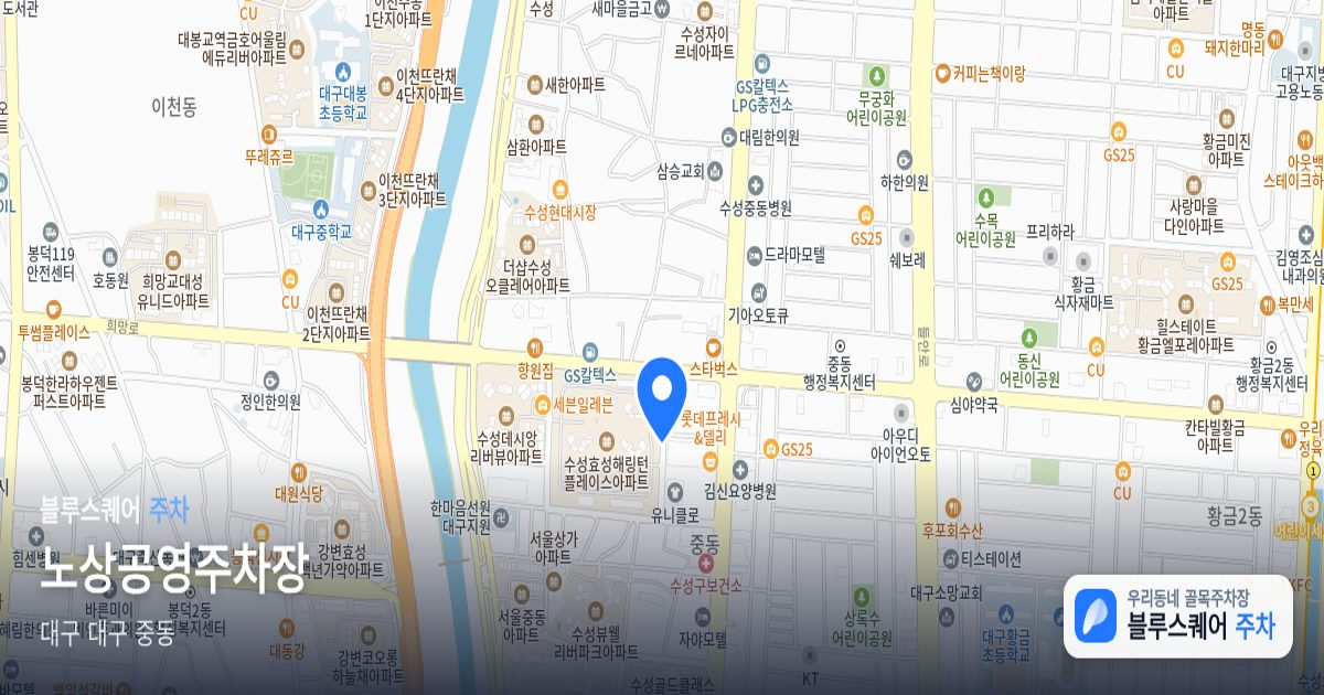 노상공영주차장 위치 지도