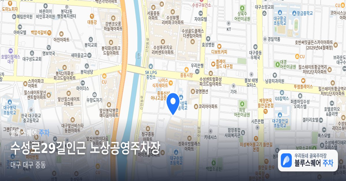 수성로29길인근 노상공영주차장 위치 지도