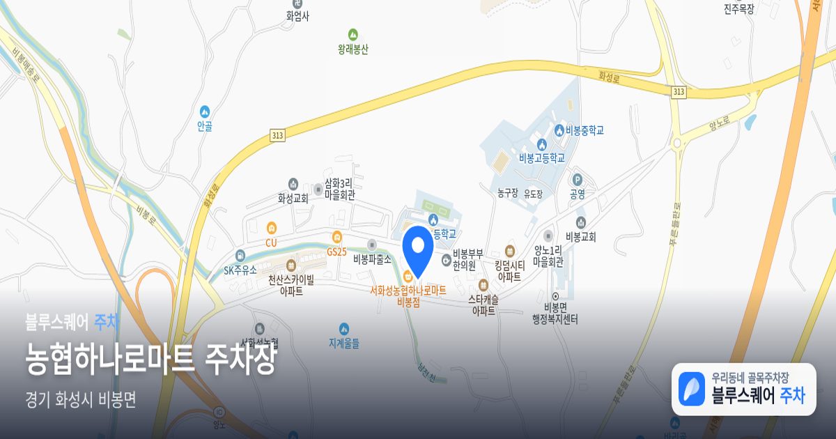 농협하나로마트 주차장 위치 지도