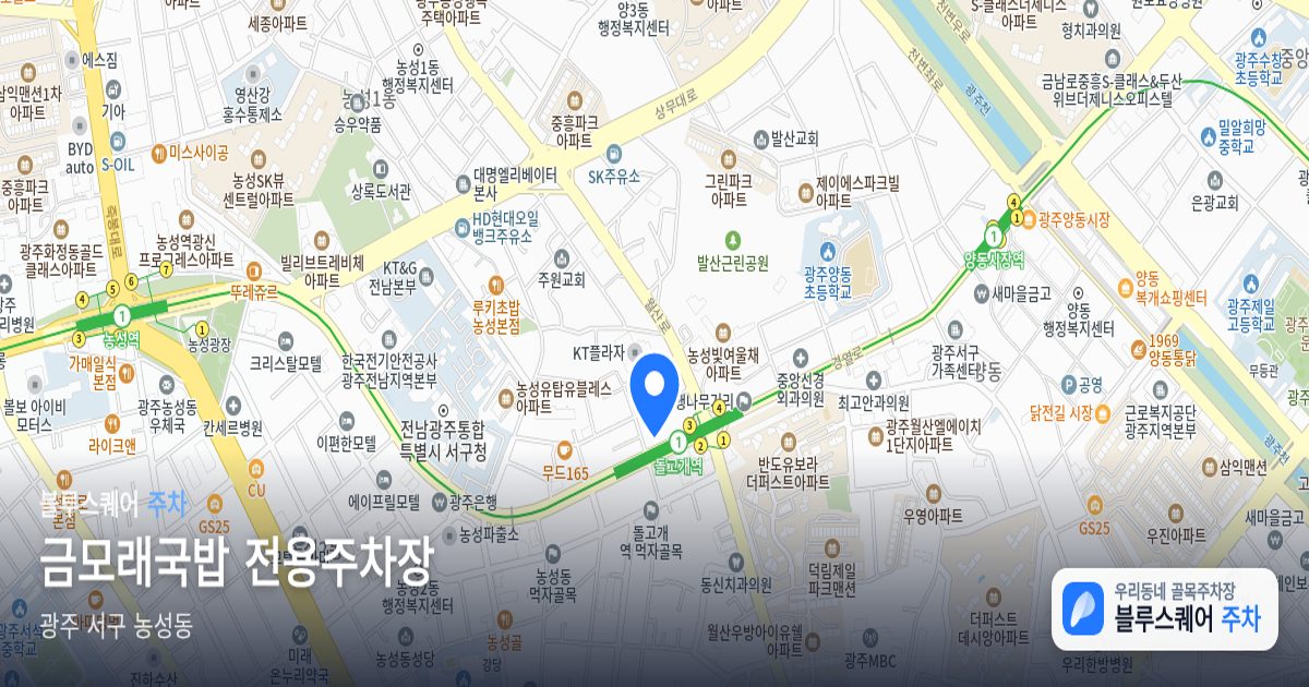 금모래국밥 전용주차장 위치 지도