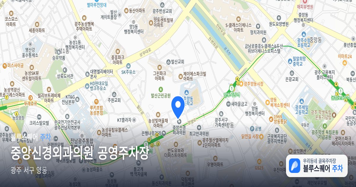 중앙신경외과의원 공영주차장 위치 지도