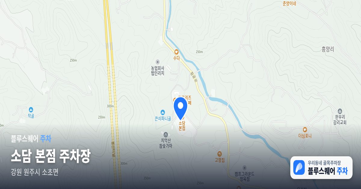 소담 본점 주차장 위치 지도