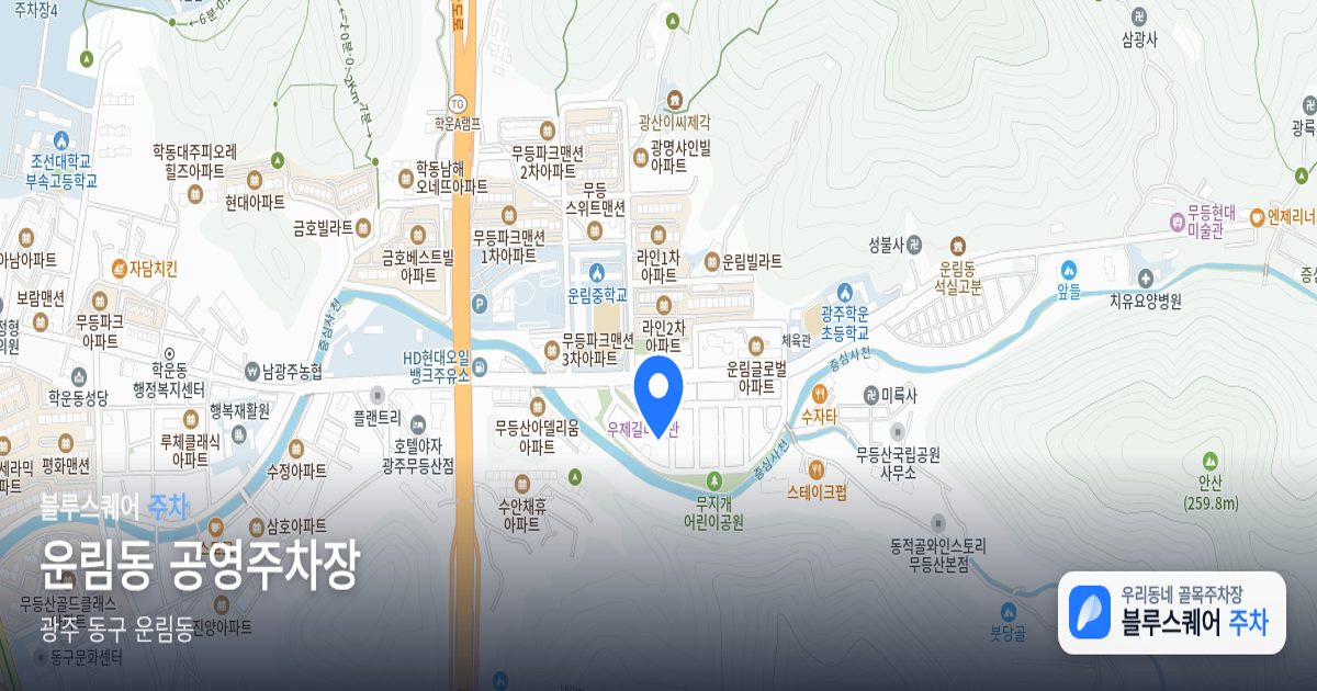 운림동 공영주차장 위치 지도