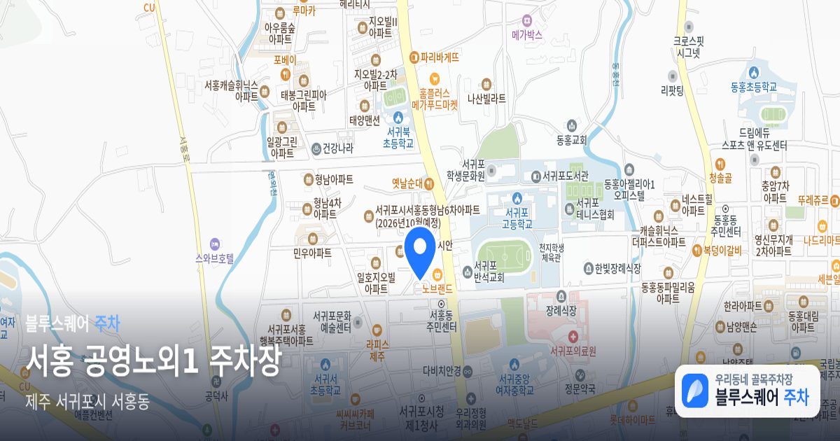 서홍 공영노외1 주차장 위치 지도