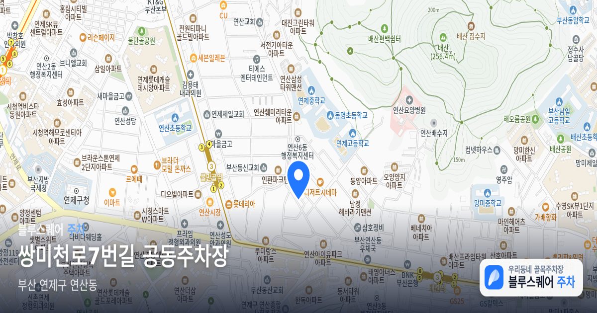 쌍미천로7번길 공동주차장 위치 지도