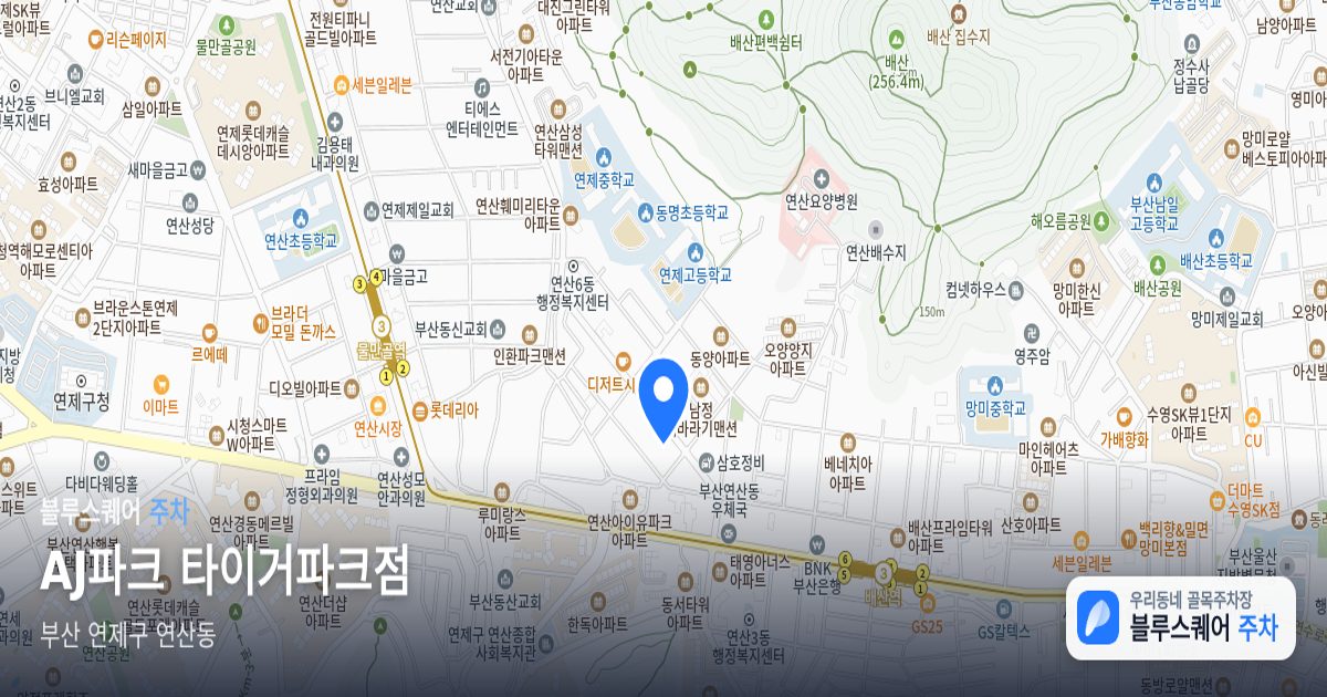 AJ파크 타이거파크점 위치 지도