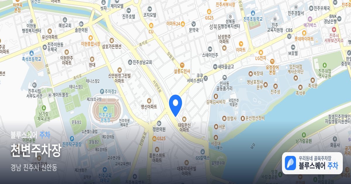 천변주차장 위치 지도