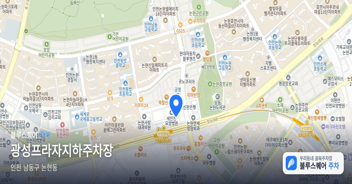 광성프라자지하주차장 위치 지도