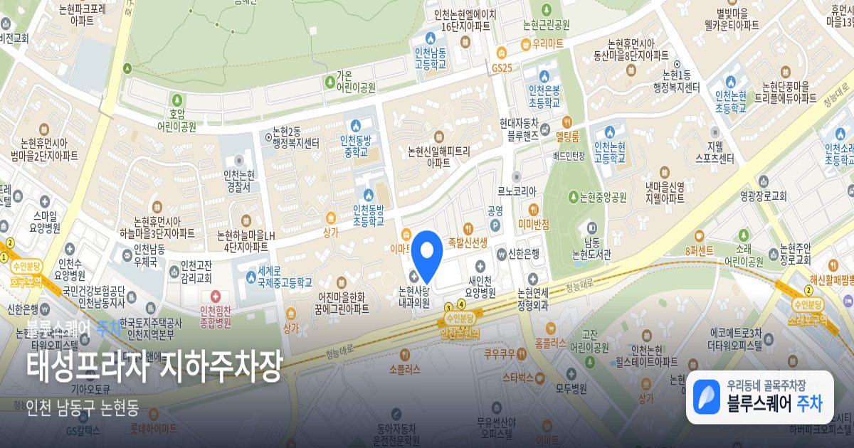 태성프라자 지하주차장 위치 지도