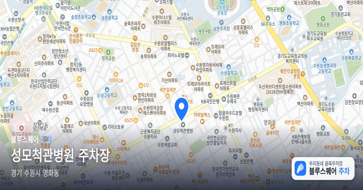 성모척관병원 주차장 위치 지도