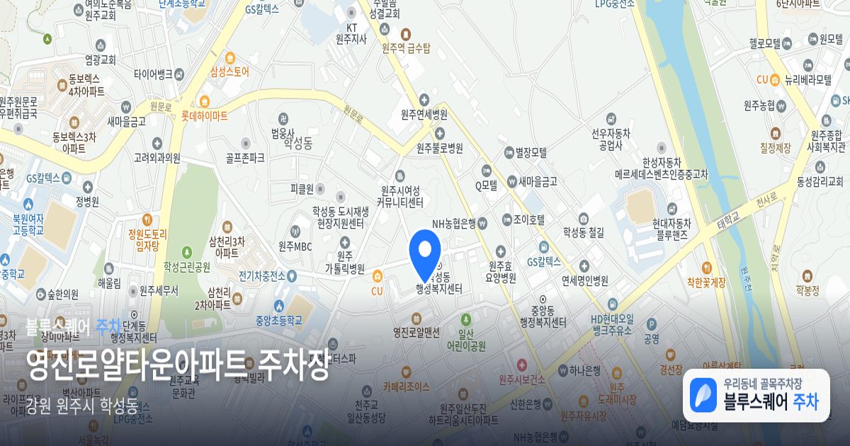 영진로얄타운아파트 주차장 위치 지도