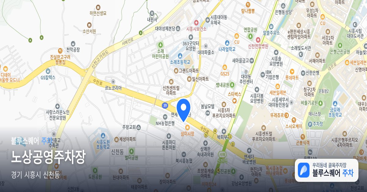 노상공영주차장 위치 지도