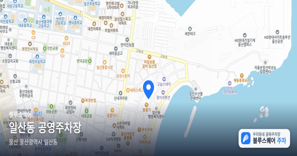 일산동 공영주차장 위치 지도